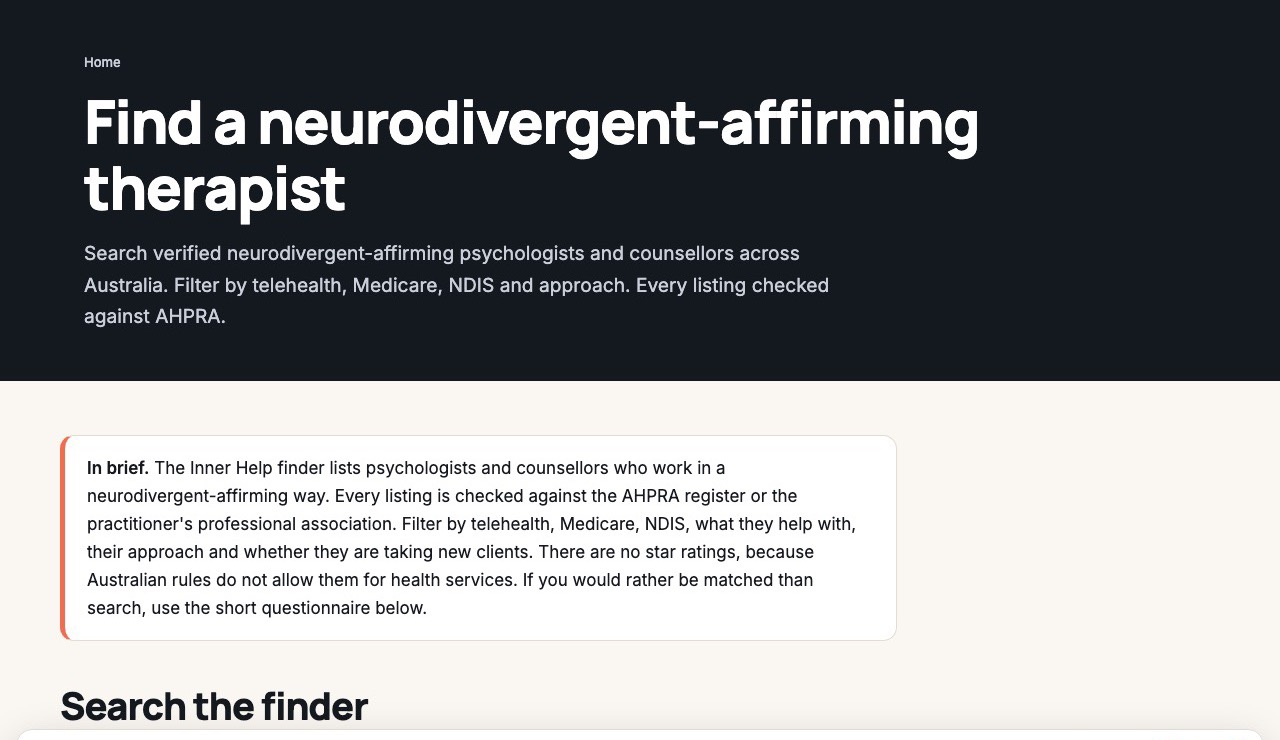 Practitioner finder